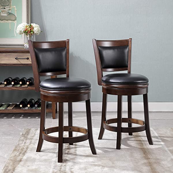 Ball & Cast Barstool, 29-Inch,2-Pack, Cappuccino Jayden Cappuccino 29-Inch,2-Pack