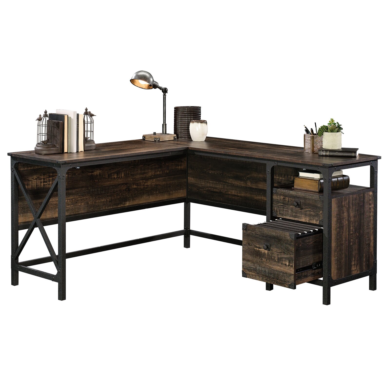 【Furniture】Hovey L-Shape Executive Desk