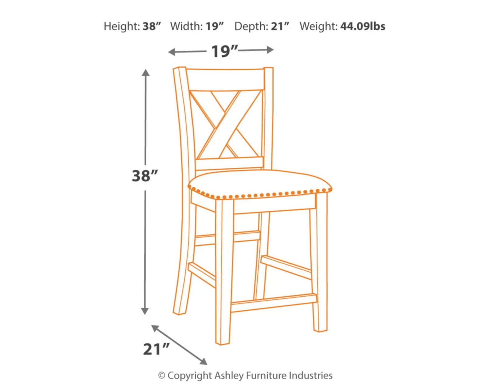 【Furniture】4 - Person Bar Furniture Counter Height Dining Set