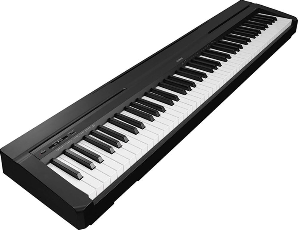 YAMAHA P45 88-Key Weighted Digital Piano Home Bundle With Wooden Furniture Stand And Bench