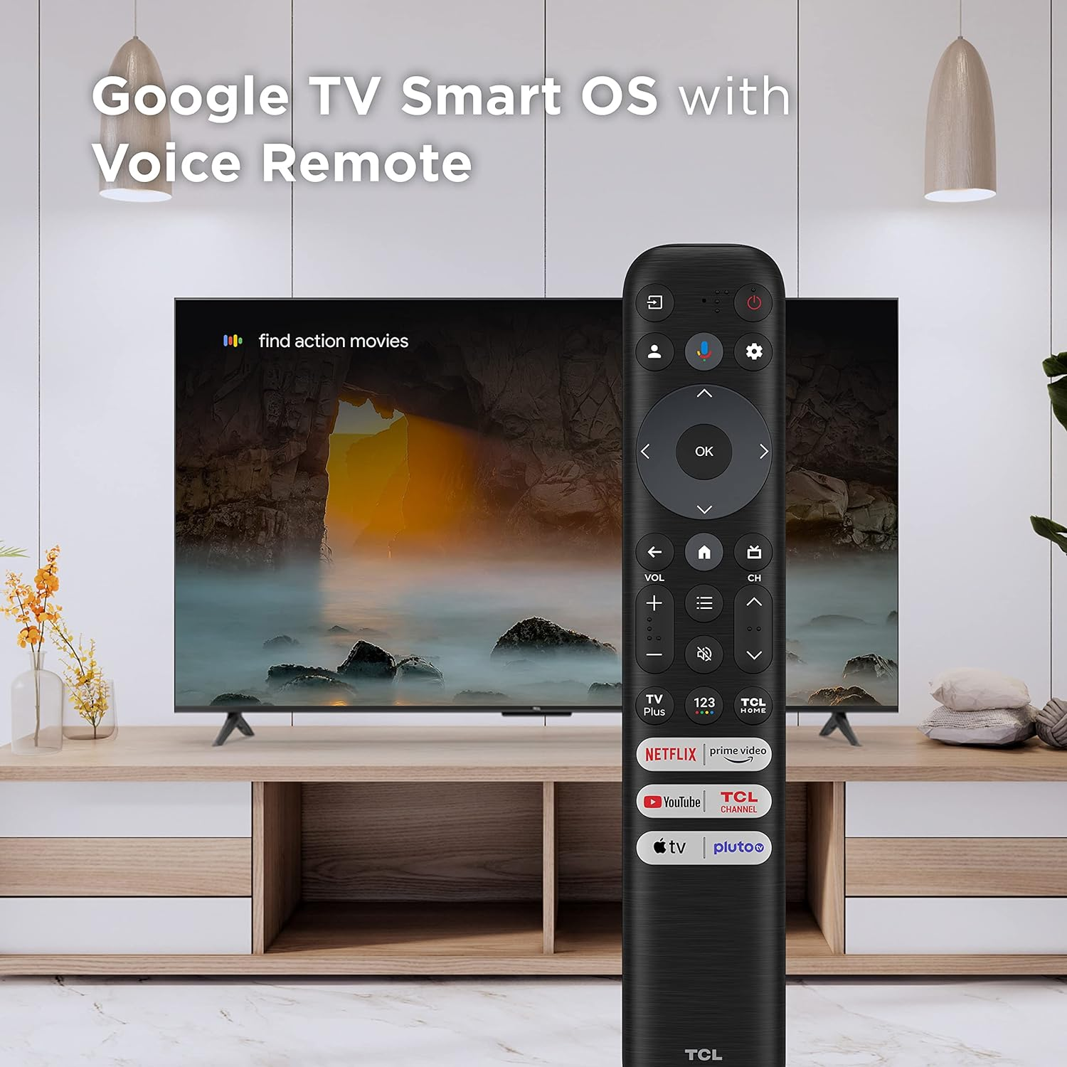 TCL 65-Inch QM8 QLED 4K Smart Mini LED TV with Google TV (65QM850G, 2023 Model)
