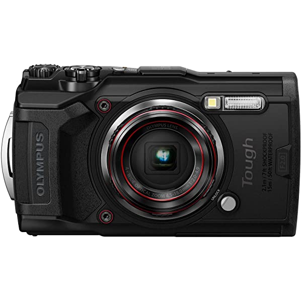 OLYMPUS Tough TG-6 Waterproof Camera, Red Red Base Single