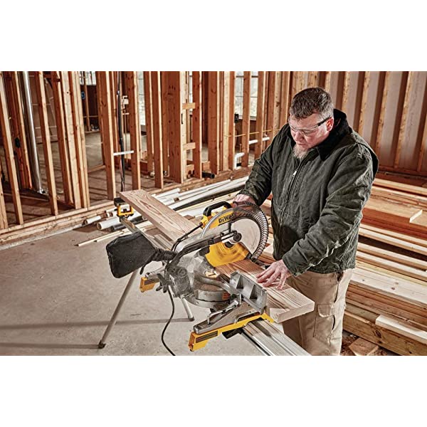 DEWALT 12-Inch Miter Saw, 15-Amp, Single Bevel, Compound (DWS715) 12