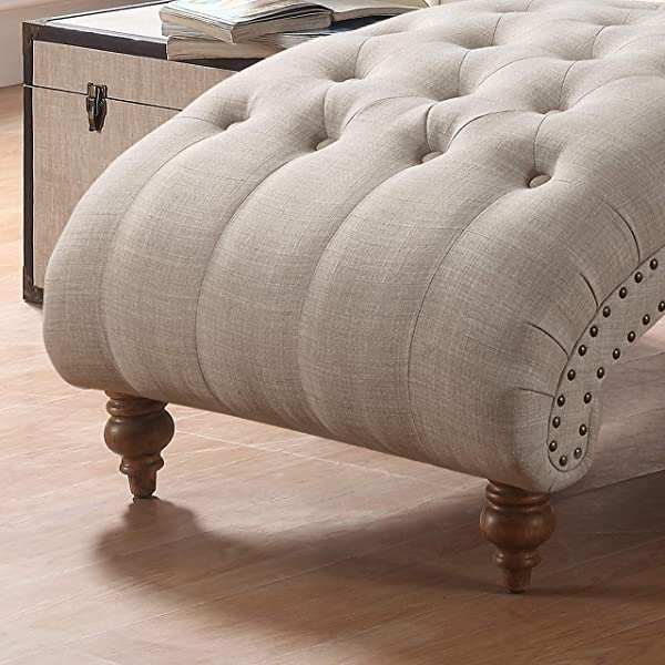 Rosevera Teofila Tufted Chaise Lounge Chair, Standard, Cream