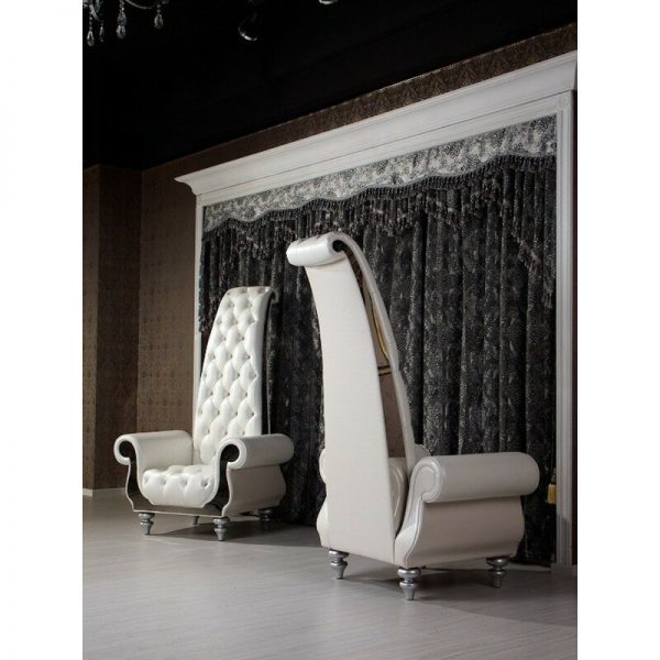 43” Wide Tufted Leather Match Armchair