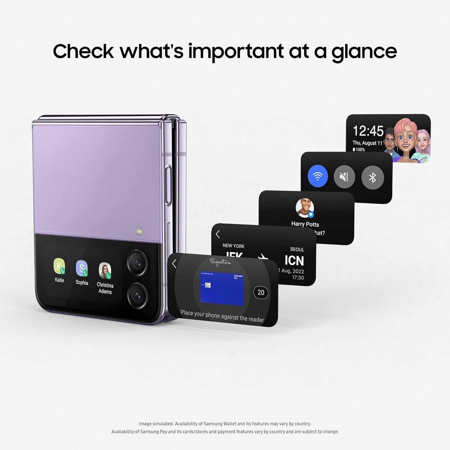 Samsung Galaxy Z Flip4 5G Smartphone Sim Free Android Folding Phone, UK Version