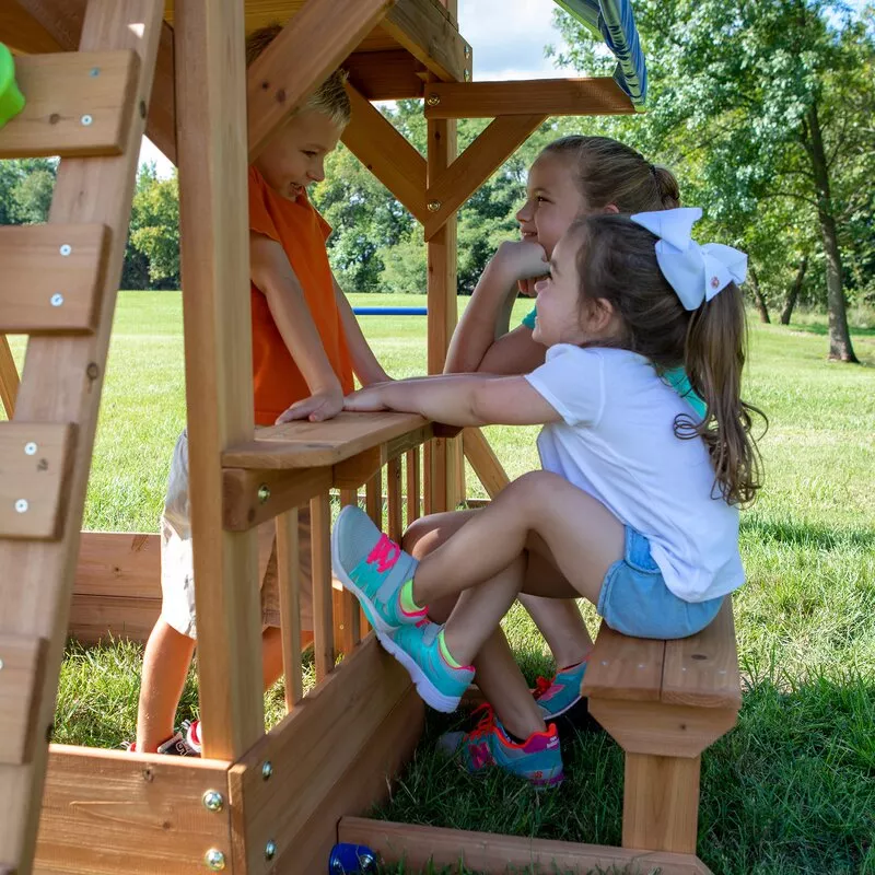 BEACH FRONT WOODEN SWING SET