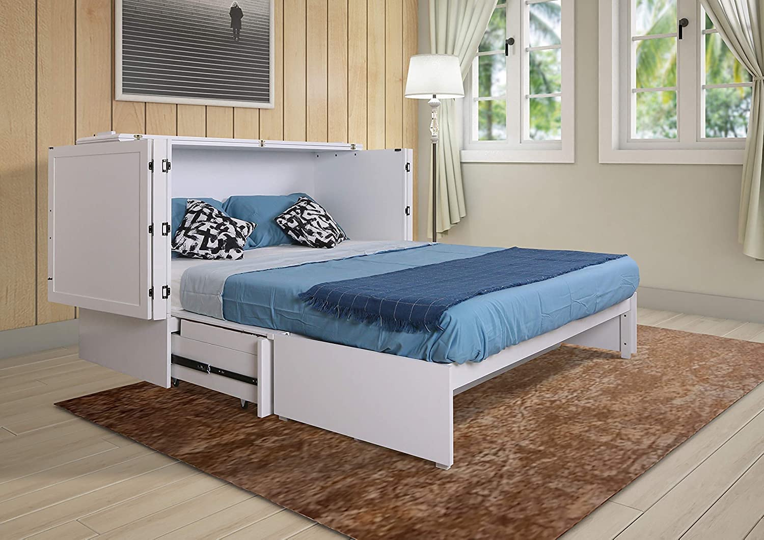 【Furniture】Daily Delight Murphy Cabinet Chest Bed with Charging Station & 6