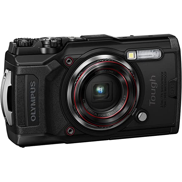 OLYMPUS Tough TG-6 Waterproof Camera, Red Red Base Single
