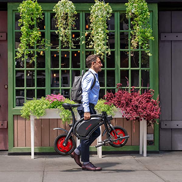Jetson Electric Bike Bolt Folding Electric Bike, with Pegs - with LCD Display, Lightweight & Portable with Carrying Handle, Travel Up to 15 Miles, Max Speed Up to 15.5 MPH , 40