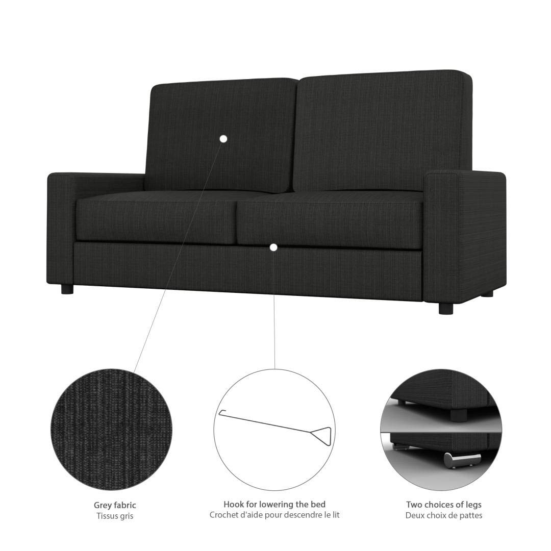 【Furniture】Versatile Collection, Queen Murphy Bed, Two Storage Units and a Sofa (115