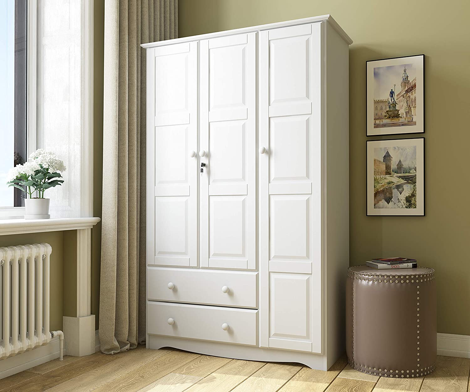 【Furniture】100% Solid Wood Grand Wardrobe/Armoire, 46