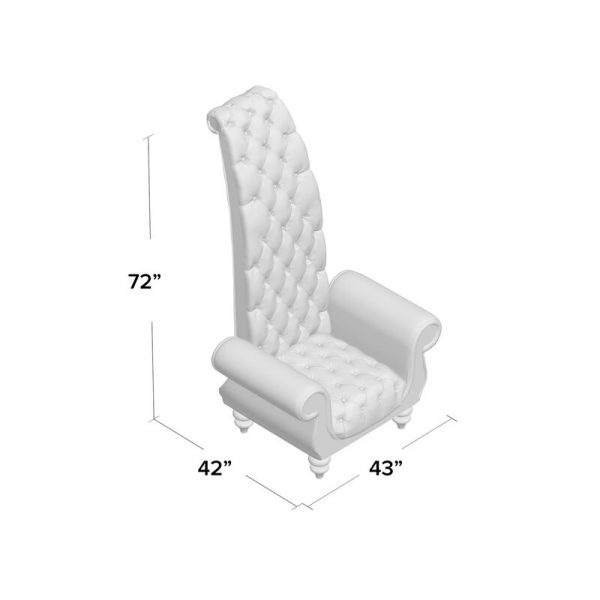 43” Wide Tufted Leather Match Armchair